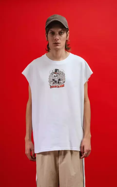 SUDADERA DISNEY BACK TO SKULL BLANCO - comprar online