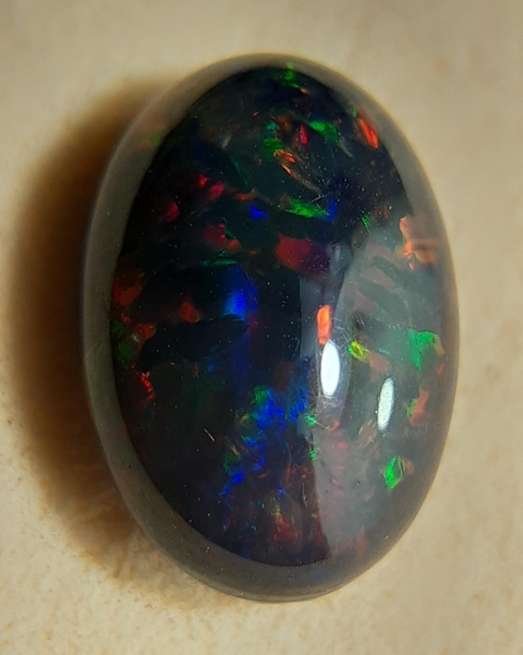 Opala De Fogo, Opala Negra, Oval 09mmx13mm