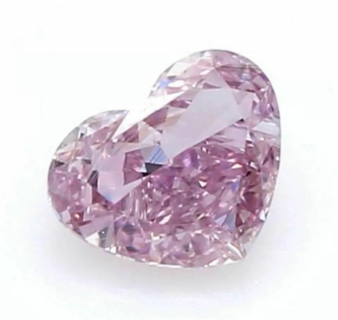 Diamante Rosa Pink, Coração, 0.23Cts - quilates VS2