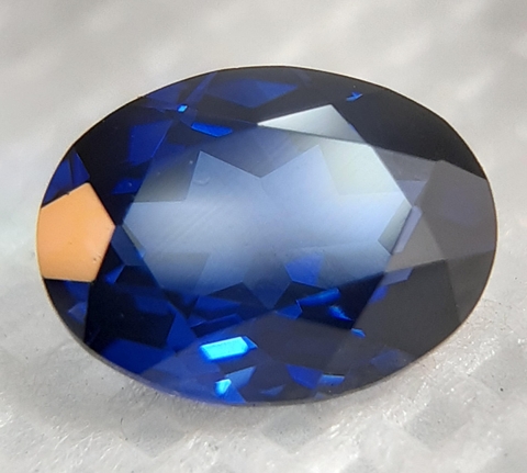 Safira Azul Real. Oval Cut. 08mmx06mm.