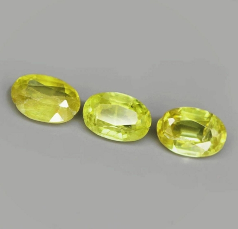 Exclusive Trio of Natural Sphenes – 1.31ct Oval Cut Madagascar