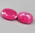 Pair of Natural Rubies – Reddish Pink, Oval Faceted / Tanzania