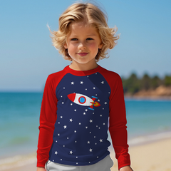 Camisa UV Infantil Foguete
