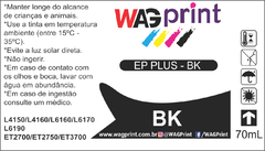 EPSON PLUS BLACK 70ML L3110 L3210 L4150 L5190 L5290 L6160 - comprar online