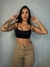 CROPPED ALCINHA VISCO PRETO na internet