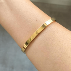 Bracelete Fio Quadrado - Banhado a Ouro 18k