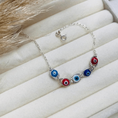 Pulseira Olho Grego Colors - Prata 925 - comprar online