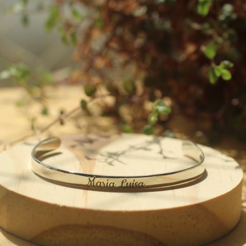 Bracelete em prata Personalizado - Laser