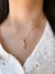 Pingente Filha Pérola e Pedra | Banho Ouro 18k
