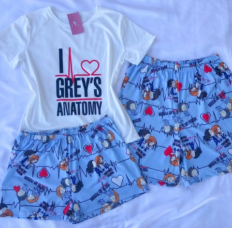 KIT MOZÃO - PIJAMA CASAL COM MANGA - GREY'S ANATOMY