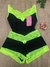 BABY DOLL RENDA - BICOLOR PRETO C/ VERDE NEON na internet