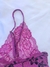 CAMISOLA ALCINHA SEXY TRANSPARENTE RENDA - FLORAL ROXO - AF STORE