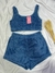 CONJUNTO BABY DOLL PELUCIADO TEDDY CROPPED ALÇA - AF STORE