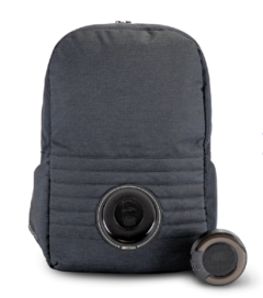 MOCHILA COM CAIXA DE SOM E LUZES