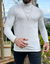 Camiseta Cacharrel Masculina Manga Longa Canelada Gola Alta