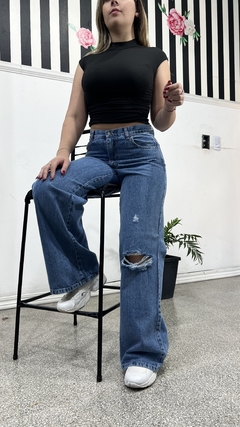 PANT WIDE LEG C/rotura - tienda online