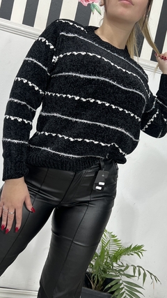 sweter RAYADO CON BRILLOS - Enigma los aromos