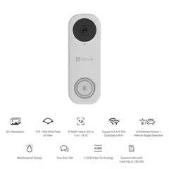 Timbre con video WiFi EZIVZ DB1 en internet
