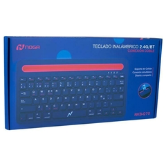 Teclado Slim Inalámbrico BT/2.4G con Soporte Multitarea NKB-Q70