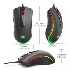 Mouse gamer de juego Redragon Cobra Chroma M711 negro en internet