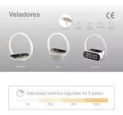 Lampara Escritorio Led Macroled Vulcano Carga Inalambrica Color de la estructura Blanco - tienda online