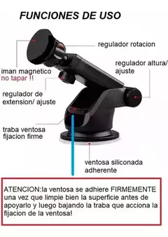 Porta Celular Imantado; Soporte Celular Auto Vidrio / Consola en internet
