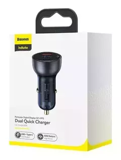 Cargador Baseus Celular Para Auto Usb a / Usb c Carga rapida 65w Color Negro - tienda online