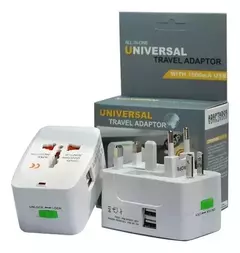 Adaptador Viajero Cargador 2 Usb Enchufe Universal 220v en internet