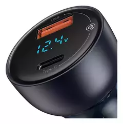 Cargador Baseus Celular Para Auto Usb a / Usb c Carga rapida 65w Color Negro - comprar online