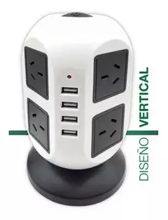Prolongador Zapatilla Torre Vertical 8 Tomas 4 Usb Tbcin 2mt en internet