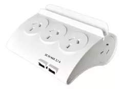 Zapatilla Multiple Escritorio 5 Tomas + 2 Usb 1.5mts Tbcin