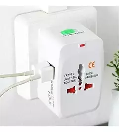 Adaptador Viajero Cargador 2 Usb Enchufe Universal 220v - Equilybrio Group
