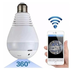 Lámpara cámara espía 360 wifi HD domo - comprar online