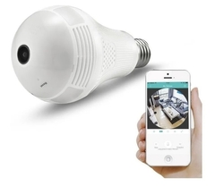 Lámpara cámara espía 360 wifi HD domo - tienda online