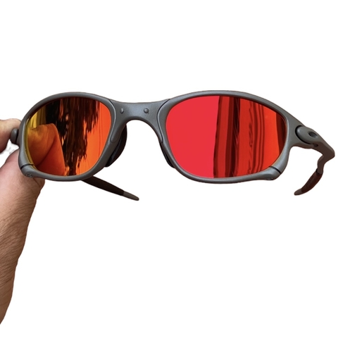 Óculos de Sol Doublex X-Metal Ruby Pinada Vermelha 100% Polarizadas