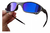 Óculos de Sol Juliet X-Metal Neon Azul Escuro Pinadas R1 100% Polarizadas