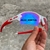 Óculos de Sol Flak Jacket 2.0 Branca/Vermelha Lentes Prizm Top - comprar online