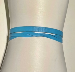 Cinto faixa skinny turquesa