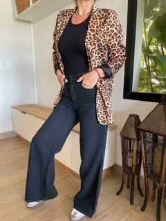 BLAZER PRINT MARRON - CLEVER BY JF