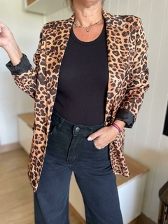 BLAZER PRINT MARRON