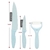 Kit Facas e Descascador Azul Bebê - comprar online