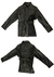 half - cropped leather jacket