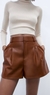 Short simil cuero Zara