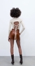 Short simil cuero Zara en internet