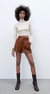 Short simil cuero Zara - comprar online