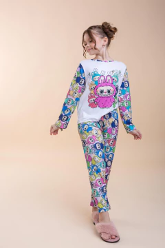 PIJAMA INFANTIL MANGA LONGA E CALÇA LABUBU - LB Pijamas