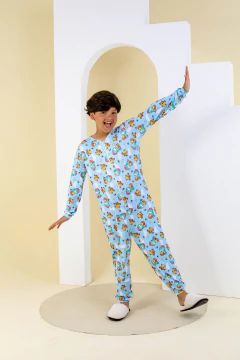 MACACÃO INFANTIL E BABY ESTAMPA BOOBIE GOODS AZUL - comprar online