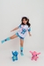 Imagem do PIJAMA INFANTIL MANGA CURTA E SHORT STITCH CORAÇÃO