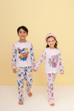 PIJAMA INFANTIL MANGA LONGA E CALÇA ESTAMPA PATO DONALD - loja online