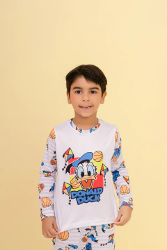 PIJAMA INFANTIL MANGA LONGA E CALÇA ESTAMPA PATO DONALD - LB Pijamas
